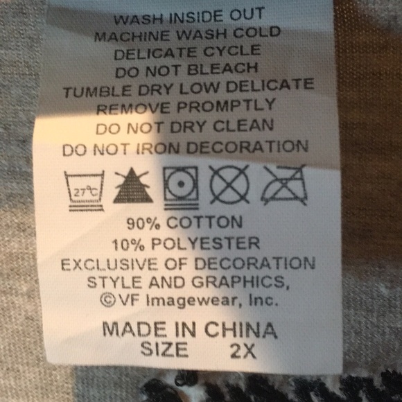 HARLEY DAVIDSON  2X Long Sleeves Top / Tunic  Lt Grey metallic studs Neck&Logo - Picture 4 of 7